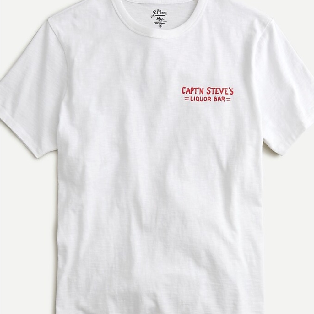 Slub cotton T-shirt in cocktail print